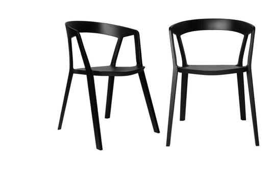 Set of 2 Matt Blatt Patrick Norguet Compas Chairs Replica (Black)