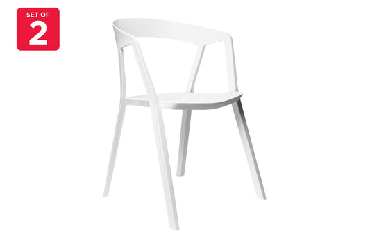 Matt Blatt Set of 2 Patrick Norguet Compas Chair Replica (White)