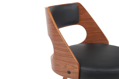 Set of 2 Matt Blatt Davian Faux Leather Swivel Bar Stools (Walnut)
