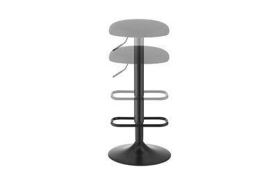 Matt Blatt Dotti Set of 2 Adjustable Barstools Black/Poppy Black