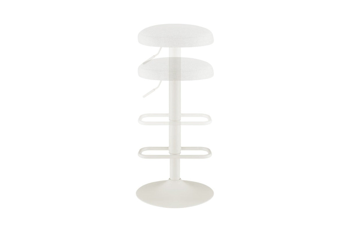 Matt Blatt Dotti Set of 2 Adjustable Barstools (White/Beach Sand)