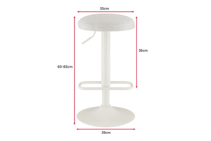 Matt Blatt Dotti Set of 2 Adjustable Barstools (White/Beach Sand)