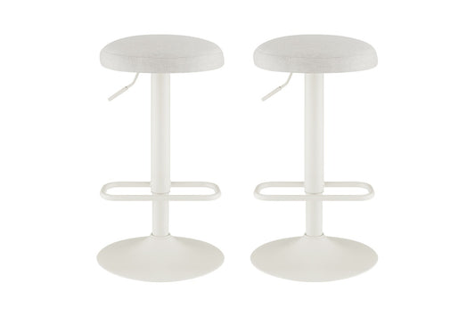 Matt Blatt Dotti Set of 2 Adjustable Barstools (White/Beach Sand)