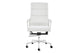 Matt Blatt Eames Premium Replica High Back Soft Pad Office Chair Genuine Leather (White/Chrome)