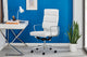 Matt Blatt Eames Premium Replica High Back Soft Pad Office Chair Genuine Leather (White/Chrome)