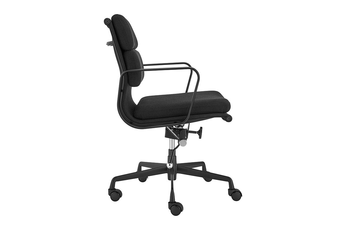 Matt Blatt Eames Premium Replica Low Back Soft Pad Office Chair (Fabric Black / Black)