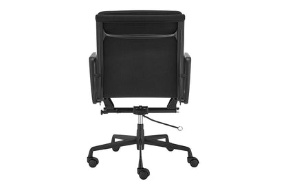 Matt Blatt Eames Premium Replica Low Back Soft Pad Office Chair (Fabric Black / Black)