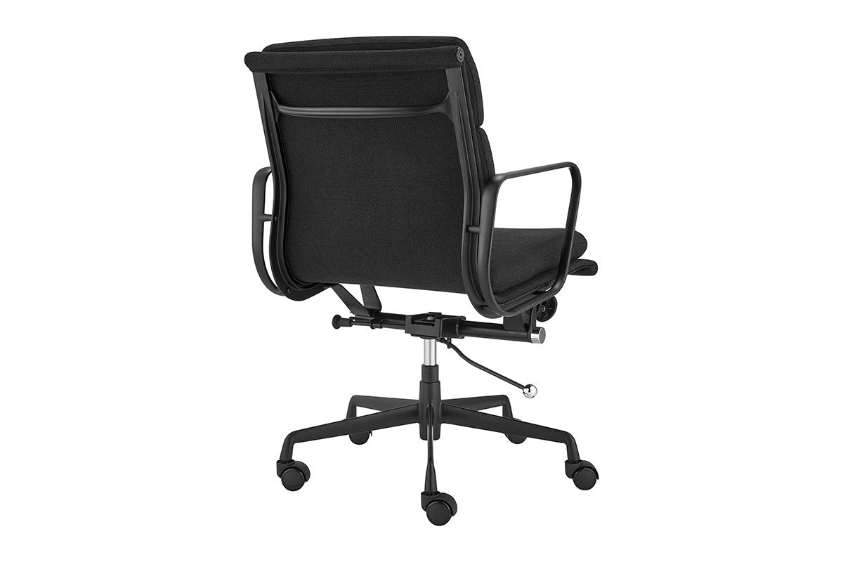 Matt Blatt Eames Premium Replica Low Back Soft Pad Office Chair (Fabric Black / Black)