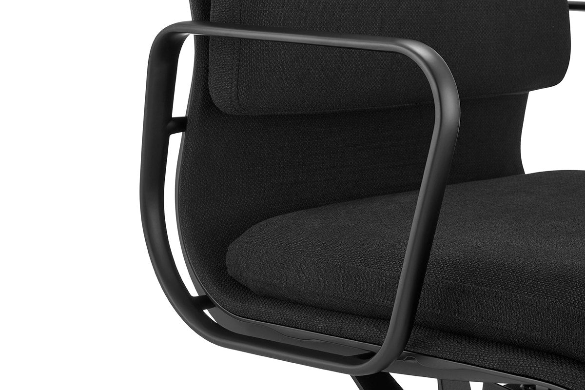 Matt Blatt Eames Premium Replica Low Back Soft Pad Office Chair (Fabric Black / Black)