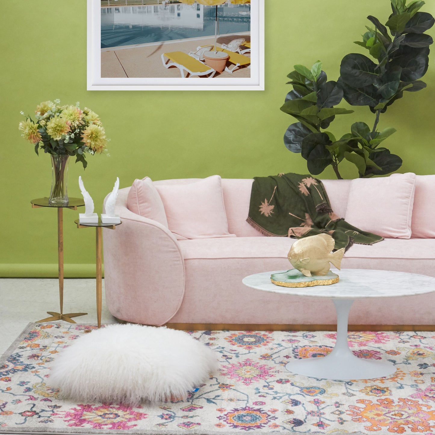 Matt Blatt Eero Saarinen Tulip Coffee Table in Marble Replica
