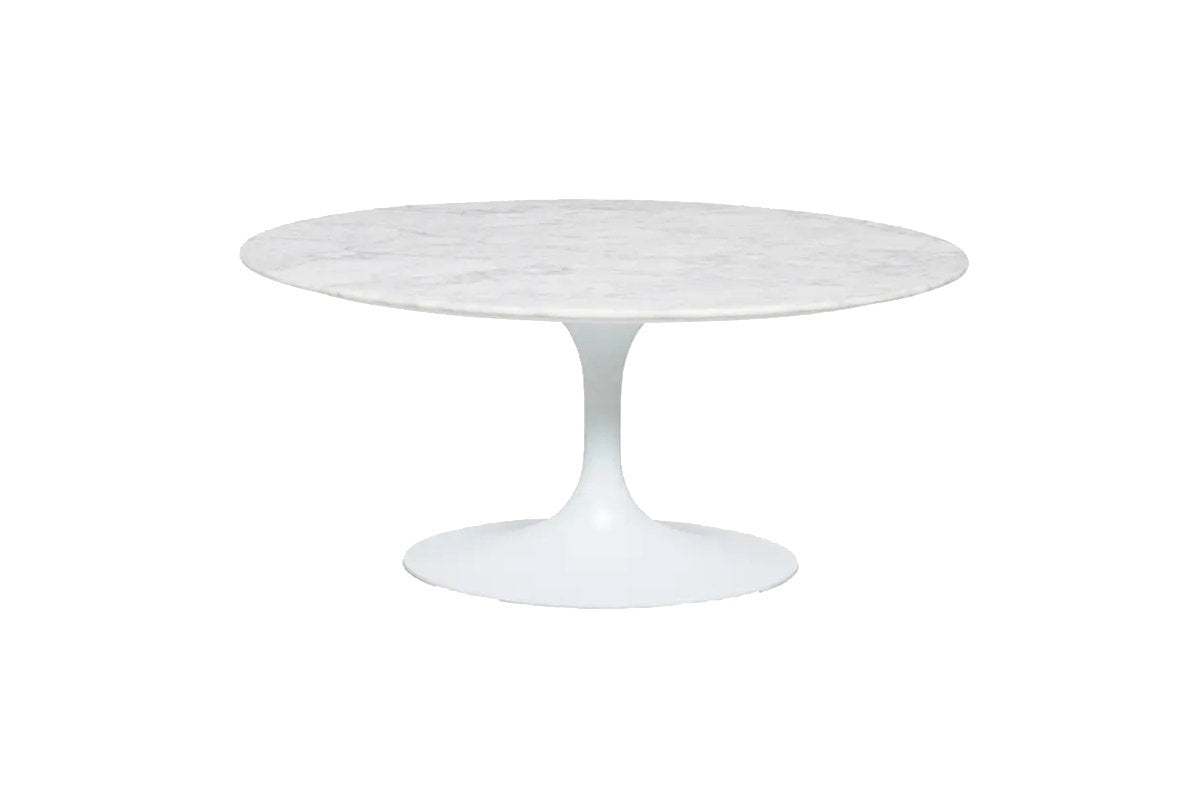 Matt Blatt Eero Saarinen Tulip Coffee Table in Marble Replica