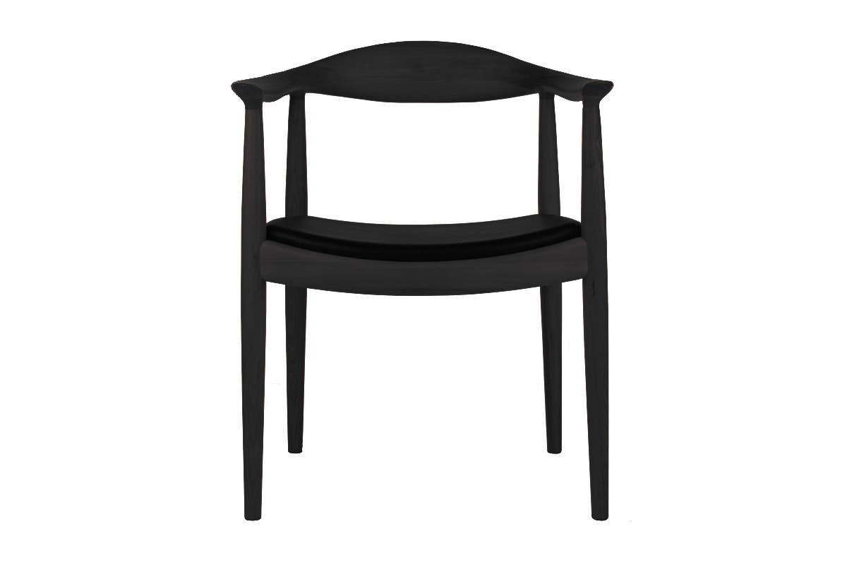 Matt Blatt Hans Wegner Round Chair - Replica Black