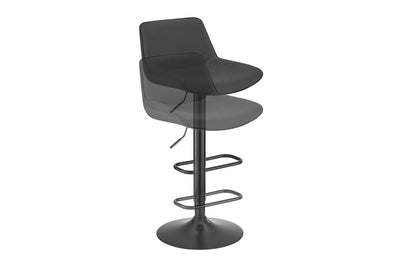 Matt Blatt Set of 2 Joey Height Adjustable Bar Stools Black/Poppy Black