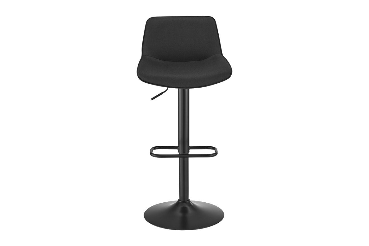 Matt Blatt Set of 2 Joey Height Adjustable Bar Stools (Black/Poppy Black)