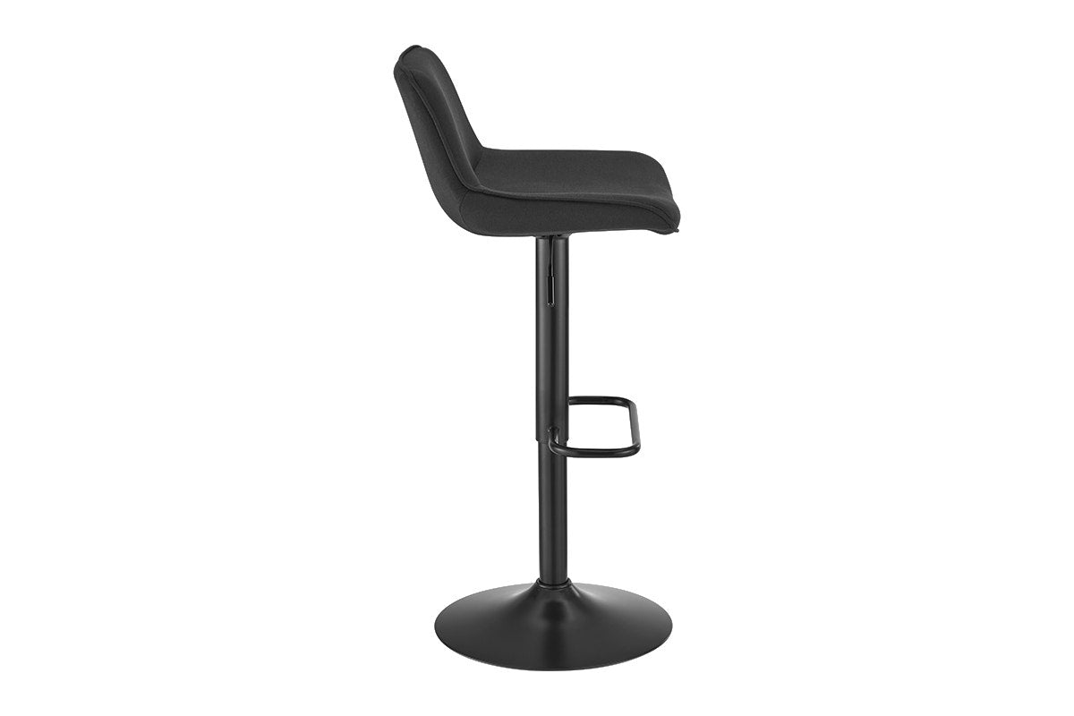 Matt Blatt Set of 2 Joey Height Adjustable Bar Stools (Black/Poppy Black)