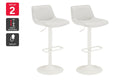 Matt Blatt Set of 2 Joey Height Adjustable Bar Stools White/Beach Sand