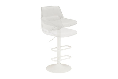 Matt Blatt Set of 2 Joey Height Adjustable Bar Stools White/Beach Sand