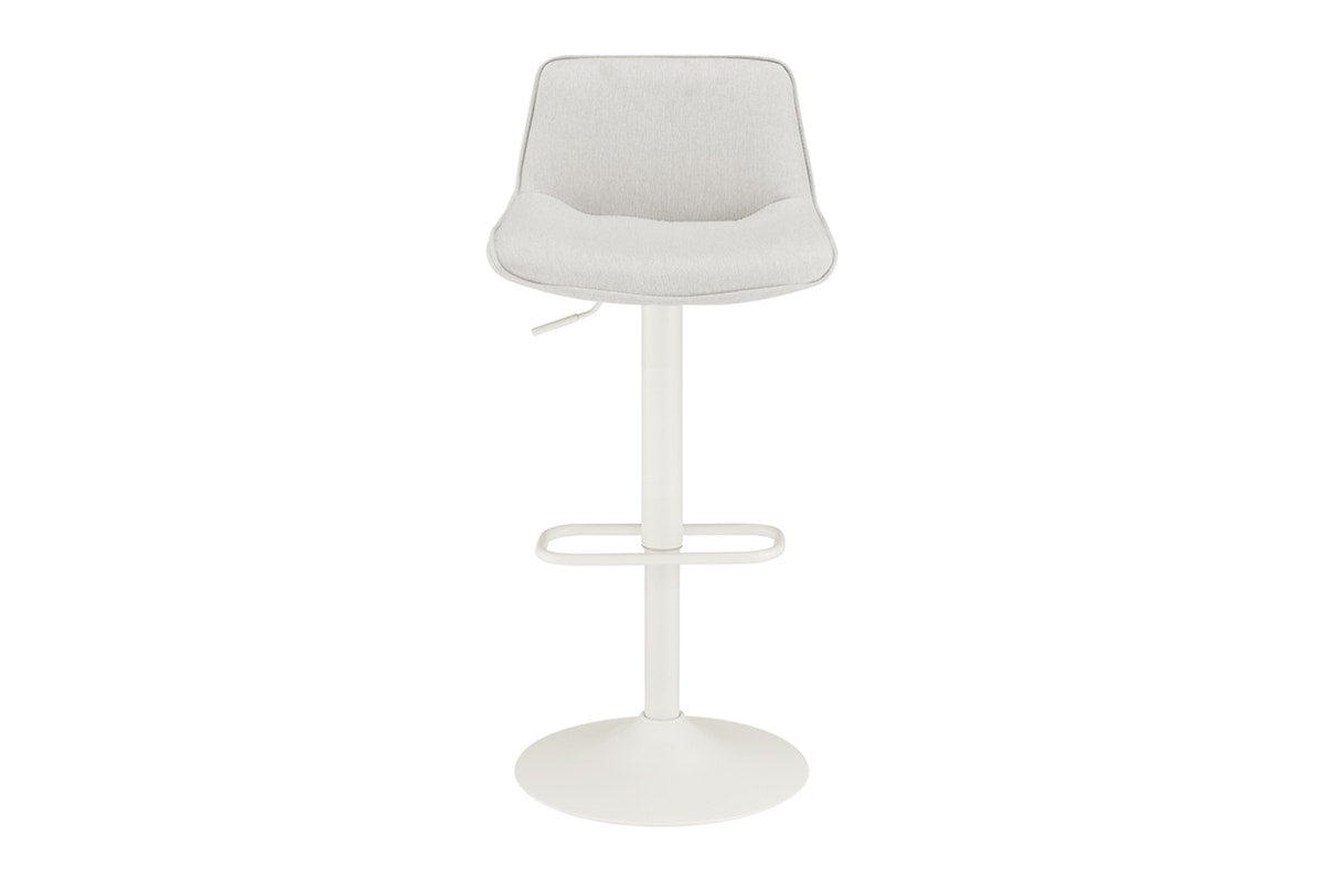 Matt Blatt Set of 2 Joey Height Adjustable Bar Stools (White/Beach Sand)