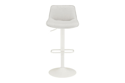 Matt Blatt Set of 2 Joey Height Adjustable Bar Stools (White/Beach Sand)