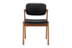 Set of 2 Matt Blatt Kai Replica Danish Dining Chairs (Black PU/Walnut)