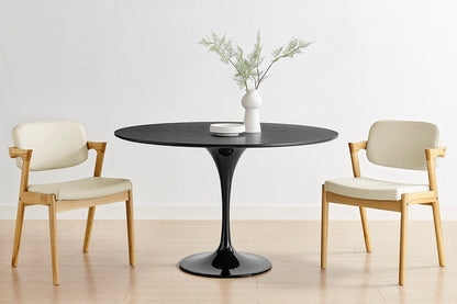 Set of 2 Matt Blatt Kai Replica Danish Dining Chairs (Cream PU/Ash)