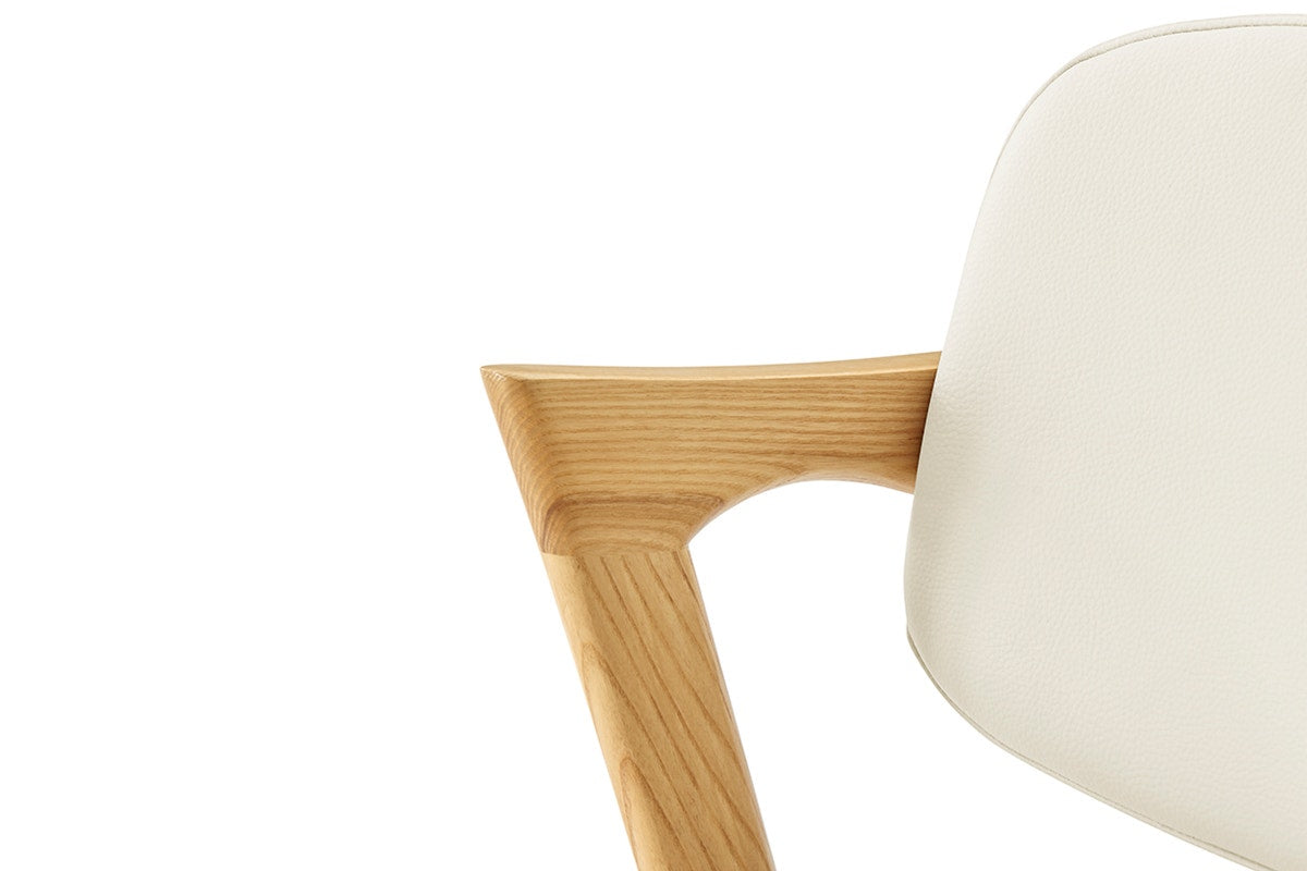 Set of 2 Matt Blatt Kai Replica Danish Dining Chairs (Cream PU/Ash)