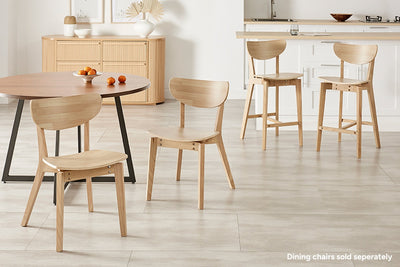 Matt Blatt Set of 2 Larsen Wooden Barstools - Natural