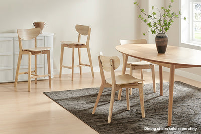 Matt Blatt Set of 2 Larsen Wooden Barstools - Natural
