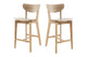 Matt Blatt Set of 2 Larsen Wooden Barstools (Natural)