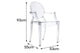 Matt Blatt Set of 2 Philippe Starck Louis Ghost Arm Chairs Replica (Clear)