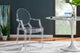 Matt Blatt Set of 2 Philippe Starck Louis Ghost Arm Chairs Replica (Clear)