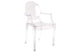 Matt Blatt Set of 2 Philippe Starck Louis Ghost Arm Chairs Replica (Clear)