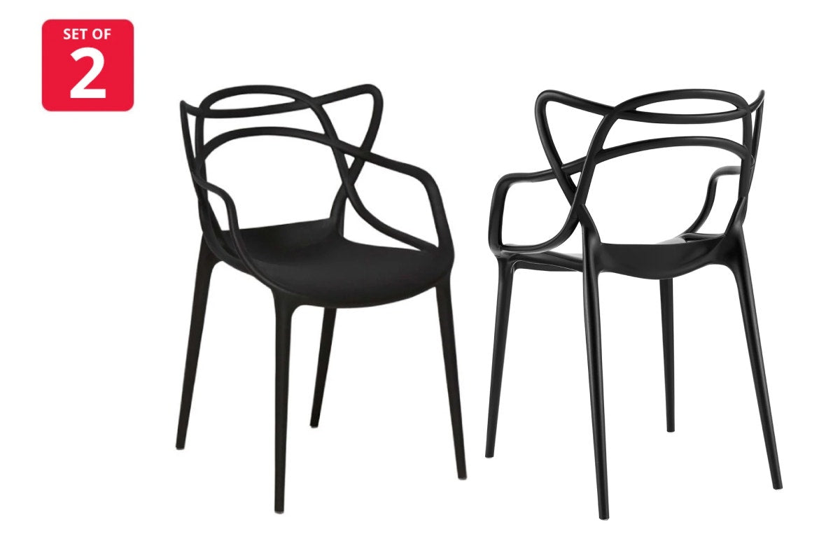 Set of 2 Matt Blatt Philippe Starck Masters Chairs Replica (Black)