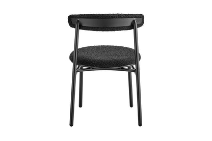 Set of 2 Brosa Lancel Dining Chairs (Pebbled Black Boucle)