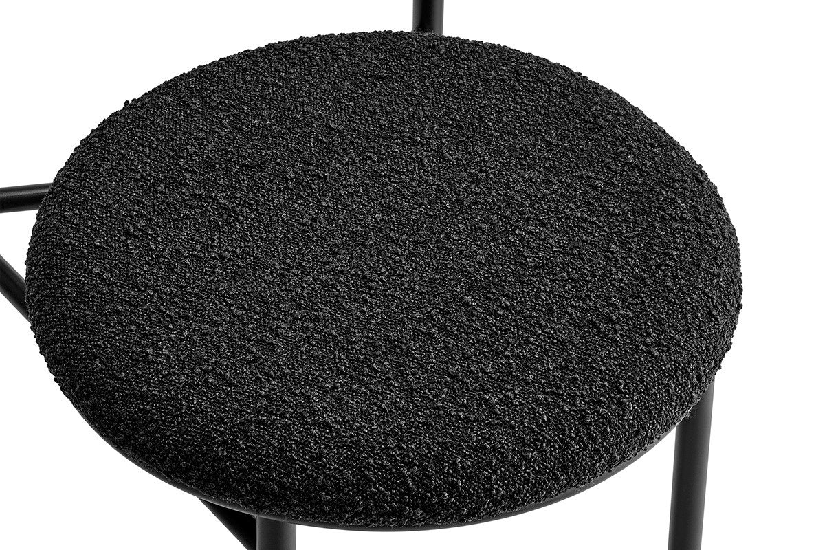 Set of 2 Brosa Lancel Dining Chairs (Pebbled Black Boucle)