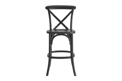 Matt Blatt Melrose Cross Back Counter Stool (Black Birch/Board Seat)