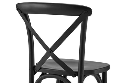 Matt Blatt Melrose Cross Back Counter Stool (Black Birch/Board Seat)