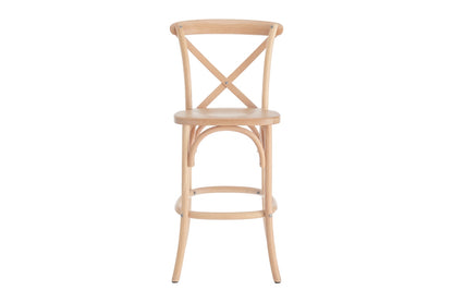Matt Blatt Melrose Cross Back Counter Stool (Natural Beech/Board Seat)