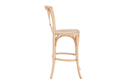Matt Blatt Melrose Cross Back Counter Stool (Natural Beech/Board Seat)