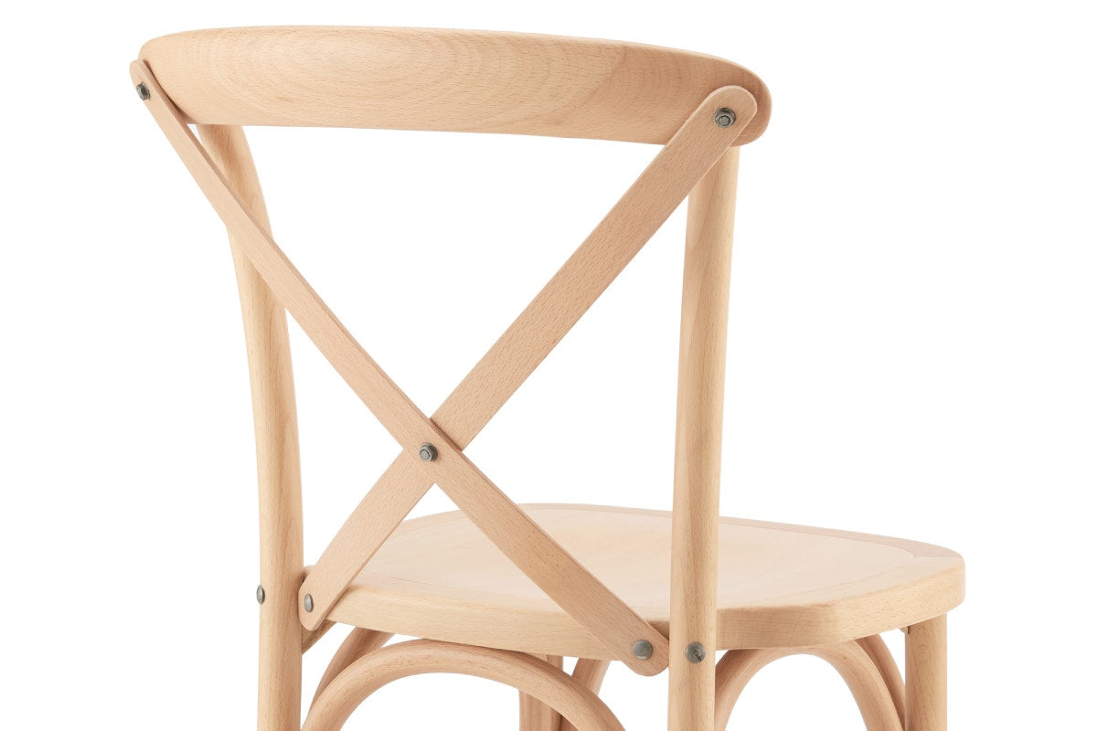 Matt Blatt Melrose Cross Back Counter Stool (Natural Beech/Board Seat)
