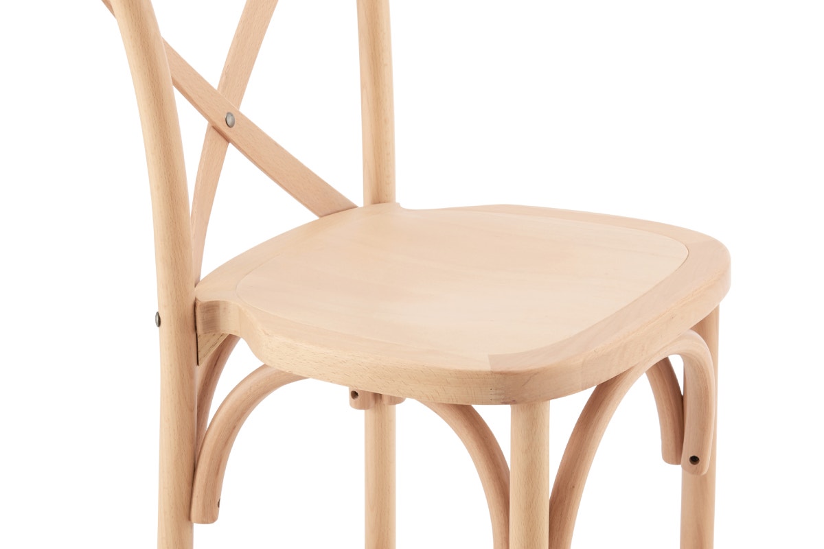 Matt Blatt Melrose Cross Back Counter Stool (Natural Beech/Board Seat)