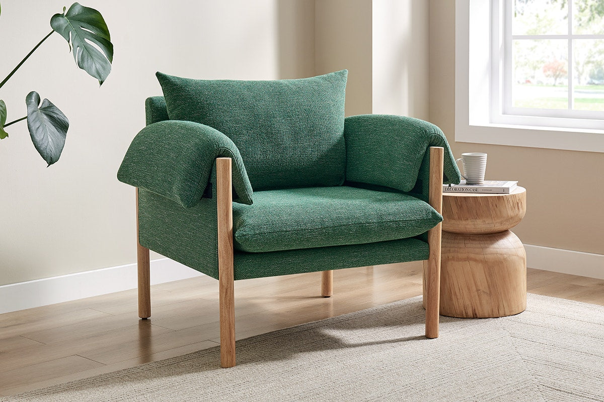 Matt Blatt Nook Upholstered Armchair (Green)