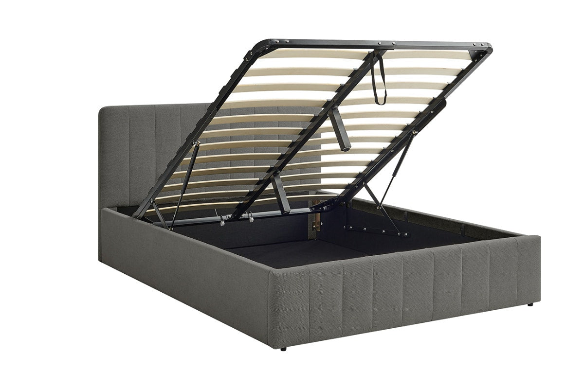 Matt Blatt Otis Panel Gas Lift Bed (Double, Grey)