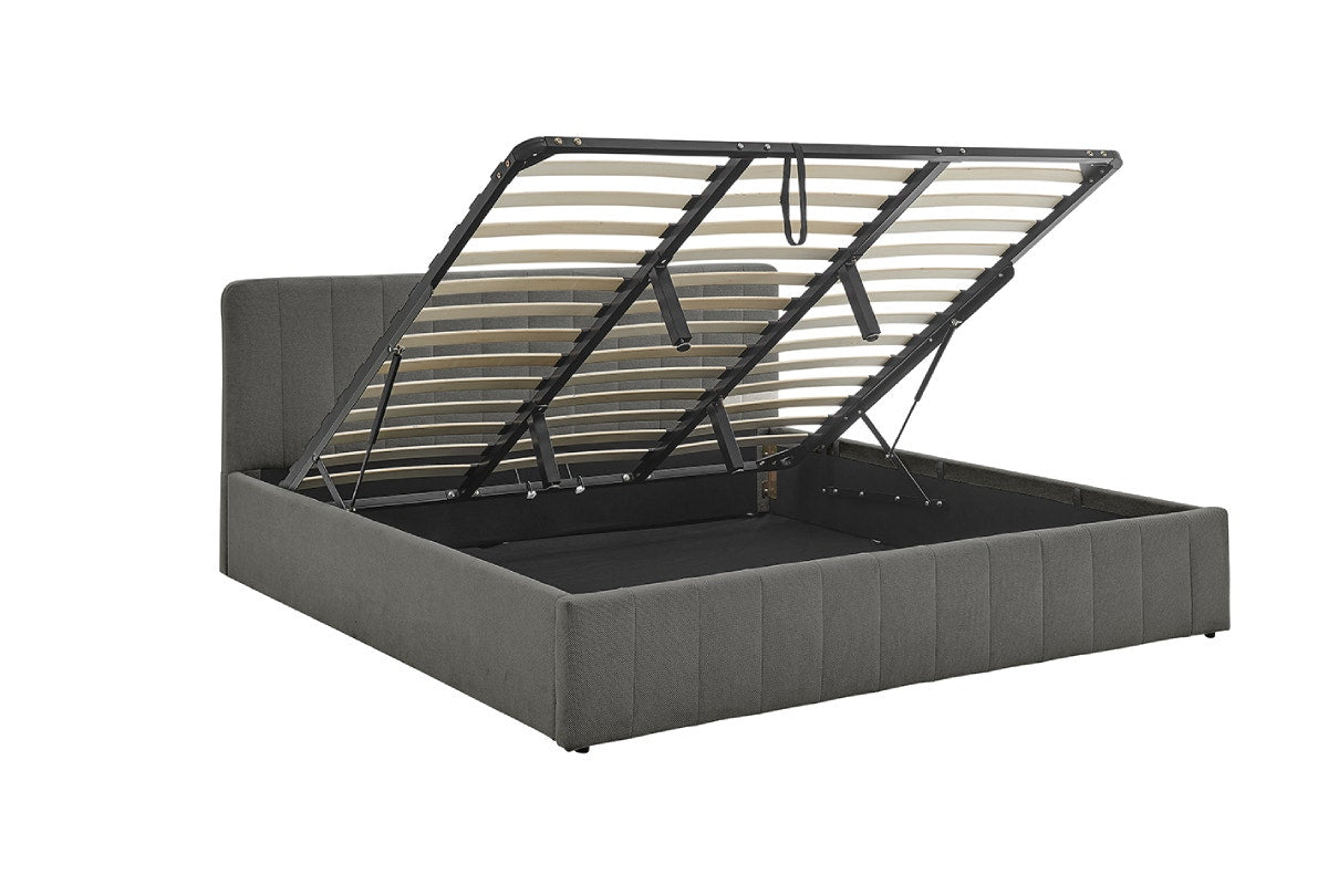 Matt Blatt Otis Panel Gas Lift Bed (King, Grey)