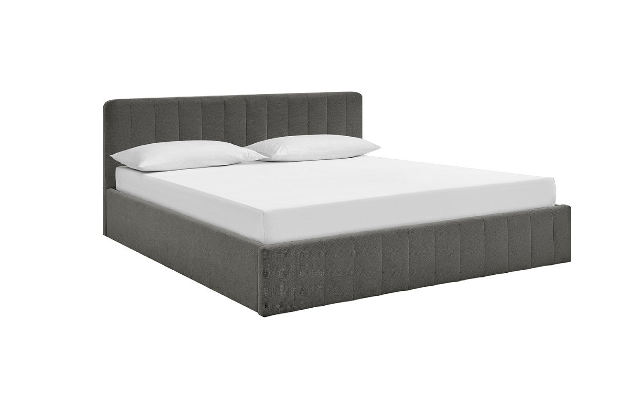 Matt Blatt Otis Panel Gas Lift Bed (King, Grey)