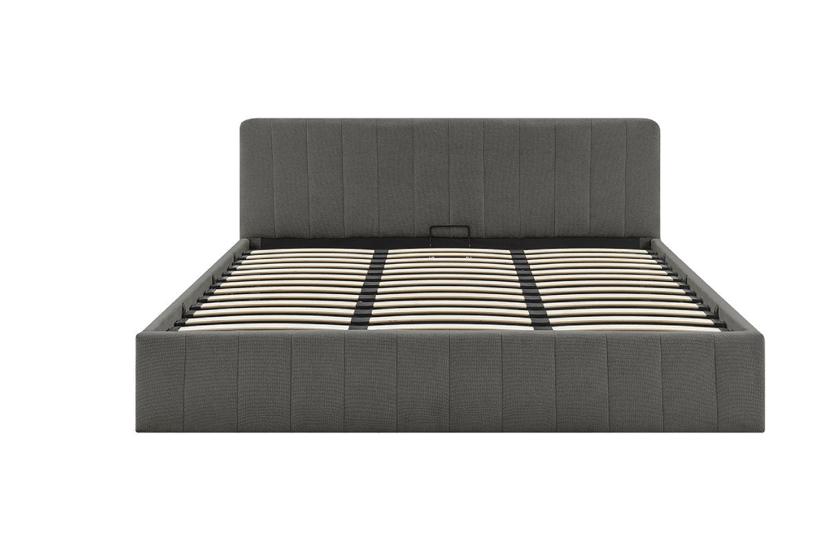 Matt Blatt Otis Panel Gas Lift Bed (King, Grey)