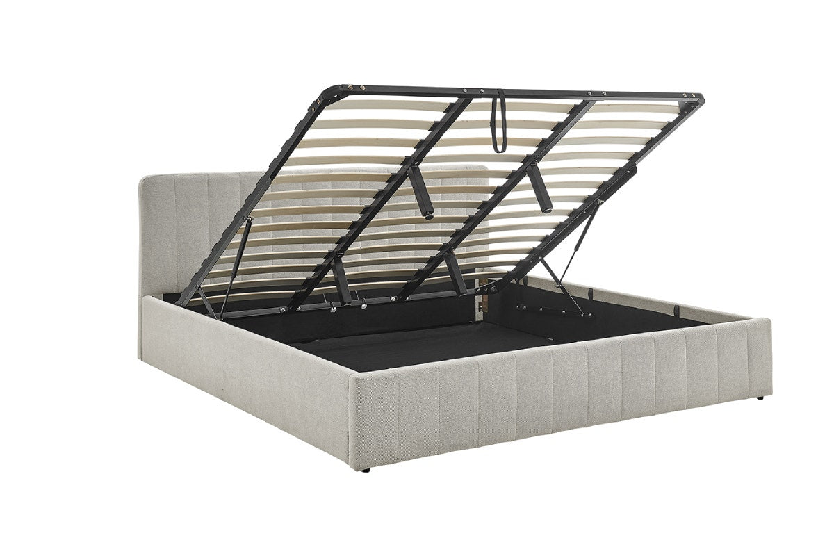 Matt Blatt Otis Panel Gas Lift Bed (King, Cream)