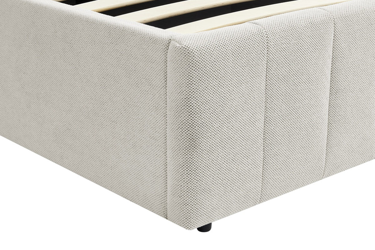 Matt Blatt Otis Panel Gas Lift Bed (King, Cream)