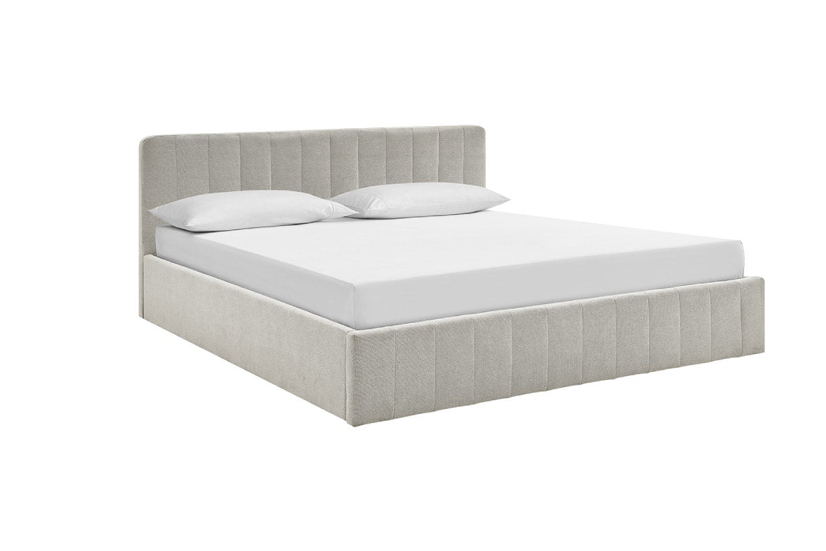 Matt Blatt Otis Panel Gas Lift Bed (King, Cream)