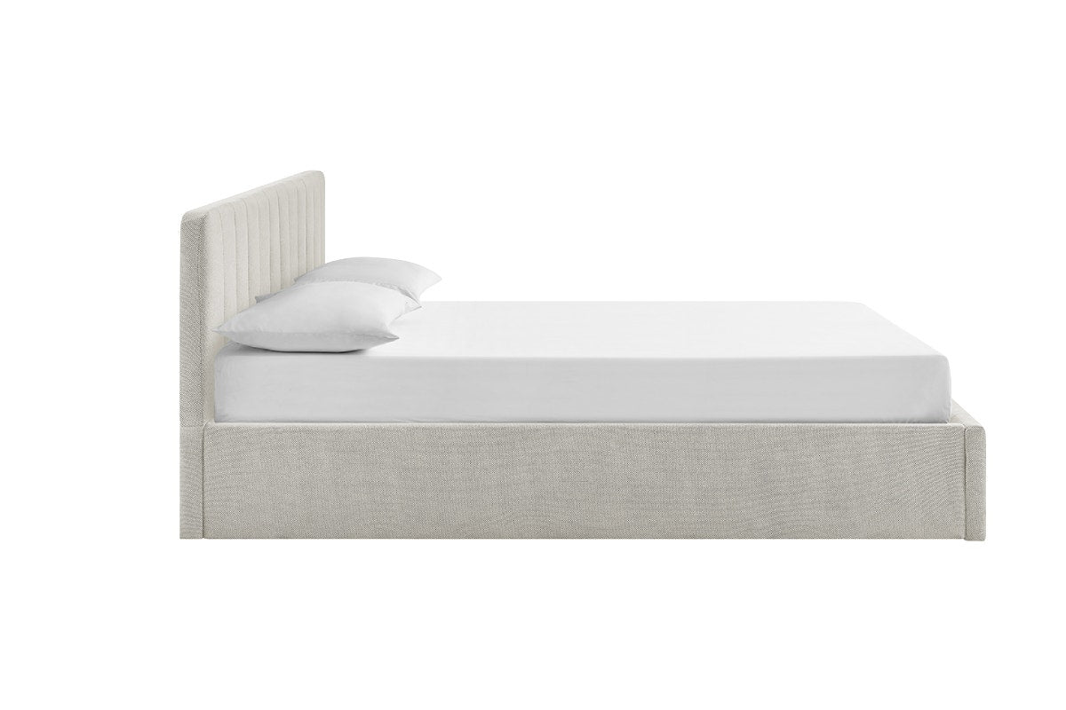 Matt Blatt Otis Panel Gas Lift Bed (King, Cream)